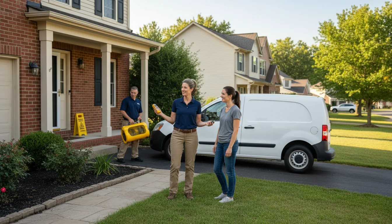 Residential water damage restoration in Lowber, PA